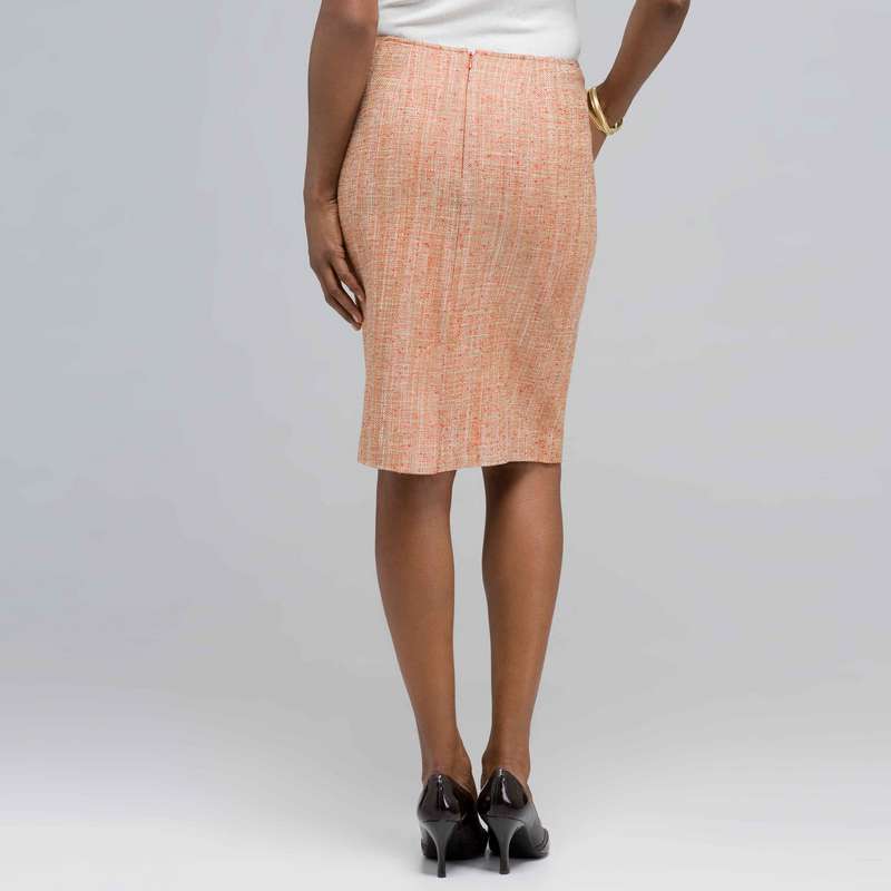 Tweed Pencil Skirt., New Coral Multi, large image number 1