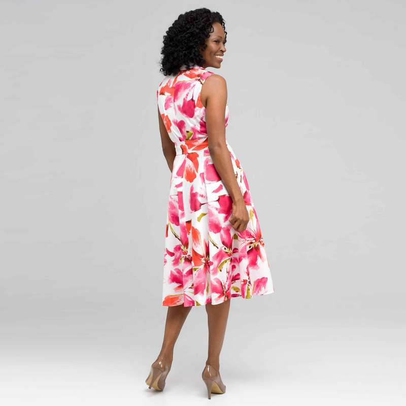 Floral Dress, Hot Pink Combo, large image number 1