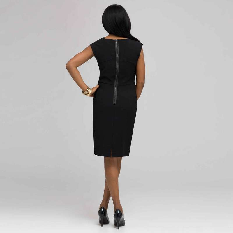 Boardroom Sheath Dress, Black, large image number 1