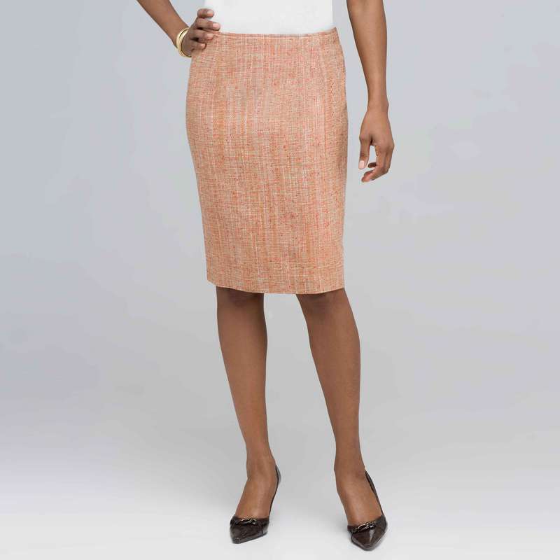 Tweed Pencil Skirt., New Coral Multi, large image number 0